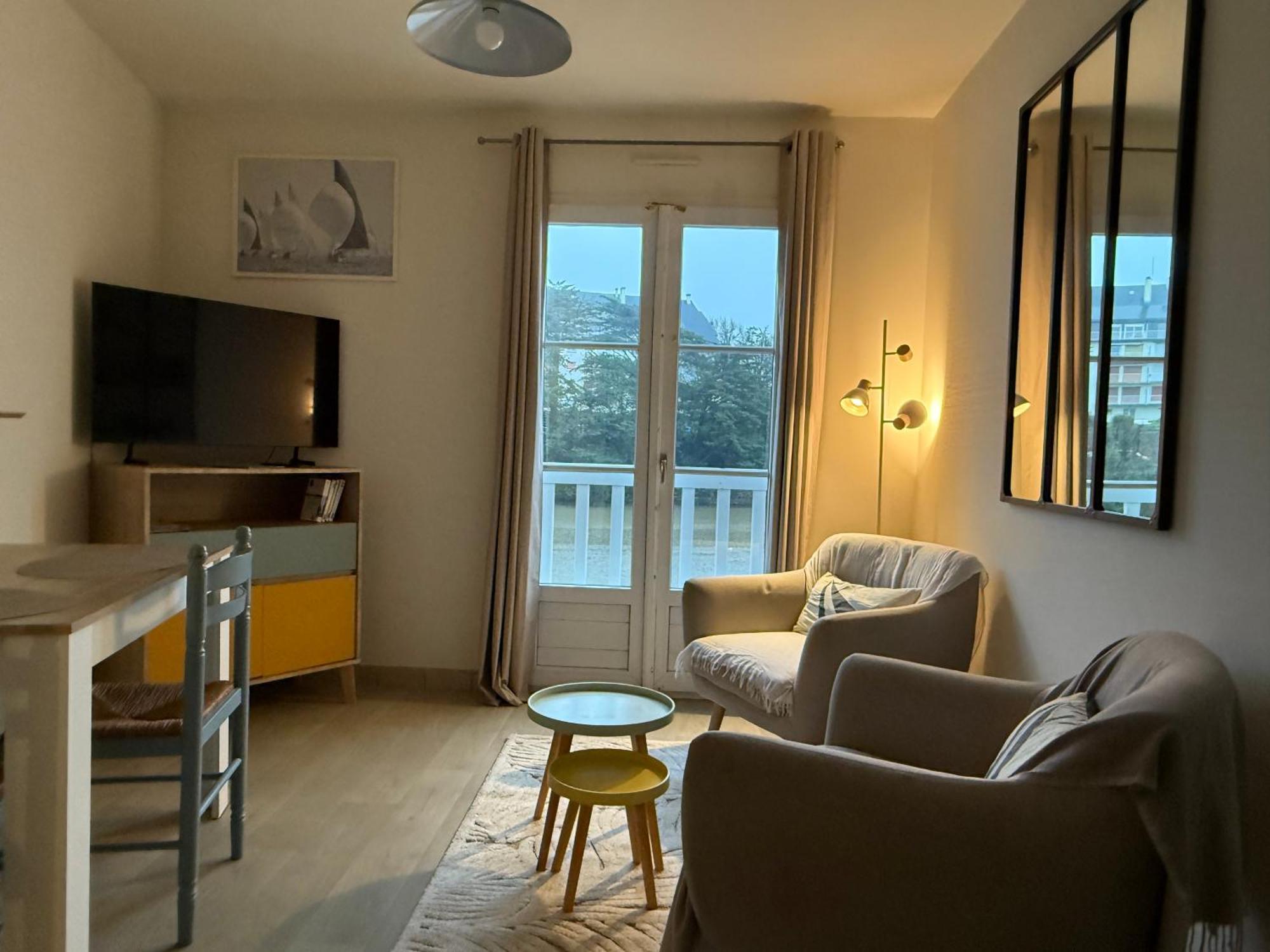 Appartement T2 Vue Sur La Riviere Avec Garage Privatif - Port De Saint-Goustan Auray Luaran gambar